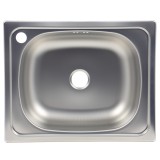 Chiuveta bucatarie inox satinat Doruq 1505 D, dreptunghiulara, cuva pe dreapta, 50 x 40 cm, adancime cuva 15 cm