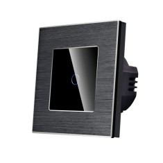 Intrerupator Simplu cu Touch din Sticla si Rama de Aluminiu LUXION, 500W SmartElectro IntelligentHouse