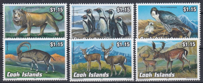 Cook Islands 1992 - FAUNA DIVERSA - Serie 6 val.- MNH - Michel 12 Eur.