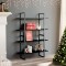 vidaXL Bibliotecă cu 4 rafturi, negru, 100x30x140 cm, PAL 806478