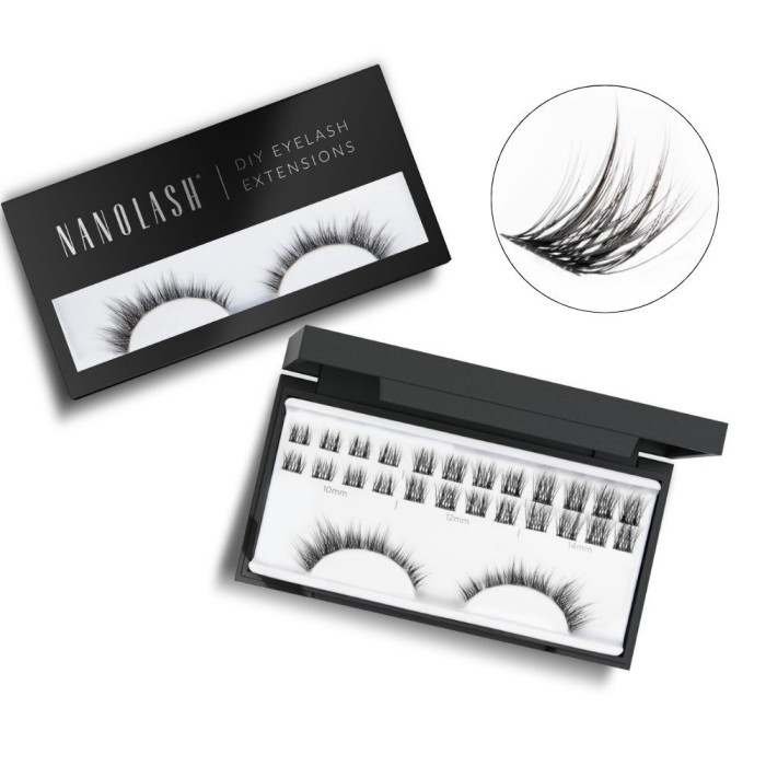 Gene false &icirc;n cluster pentru aplicare DIY acasă Nanolash DIVINE 36 buc