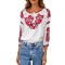 Bluza tip ie dama R25 alb crystal/rosu , marimea 2XL