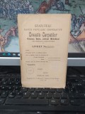 Statute Banca CREASTA CARPATILOR Tg Jiu 1910, Gorj, Mehedinti, Carte Bibliofilie, Editie Princeps