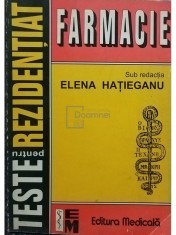 Elena Hatieganu - Teste pentru rezidentiat. Farmacie (Editia: 1999) foto