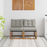 vidaXL 2 Bucată Canapea centrală pentru exterior 900606