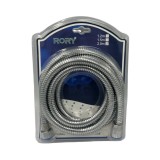 Furtun de Dus Dublu Click Cromat 2M Invelis Metalic EPDM Flexibil