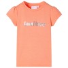 Tricou de copii m&acirc;neci tip șapcă portocaliu neon 104, vidaXL