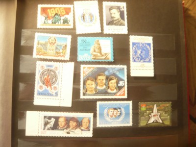 Lot 11 Timbre URSS nestampilate ,serie 1 val. sau deparaiate : Anul 1985 foto