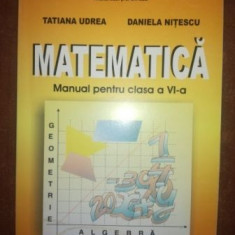 Matematica manual pentru clasa a VI-a- Tatiana Udrea, Daniela Nitescu