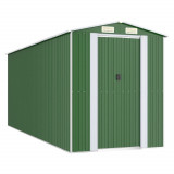 Cumpara ieftin Sopron de gradina, verde, 192x523x223 cm, otel zincat