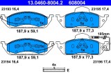 ATE 13.0460-8004.2 set placute frana,frana disc