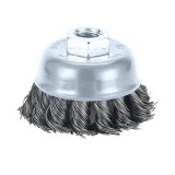 Perie cupa 100 mm cu sarma de otel rasucita si filet M14 pentru polizor