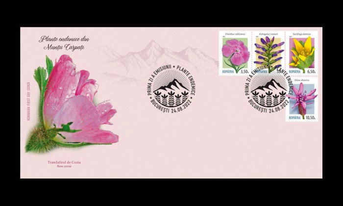 RO 2022 LP 2382 FDC &quot;Plante endemice din Carpati&quot;,plic FDC tiraj 191 buc. ,mint