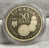 50 Bani 2017 PROOF, Alama, Romania, Carol I-150 Ani Sistemul Monetar National