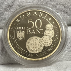 50 Bani 2017 PROOF, Alama, Romania, Carol I-150 Ani Sistemul Monetar National