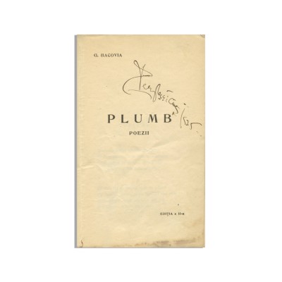 George Bacovia, Plumb, ediția a II-a, cu semnătura lui Perpessicius foto
