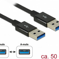 Cablu SuperSpeed USB 10 Gbps (USB 3.1 Gen 2) tip A T-T 0.5m, Delock 83981