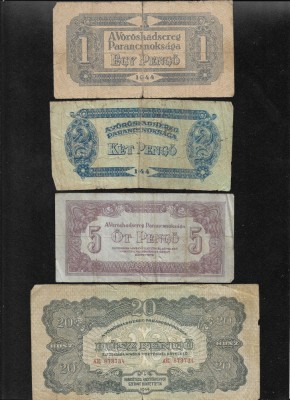 Set Ungaria 1+2+5+20 pengo 1944 armata rosie foto