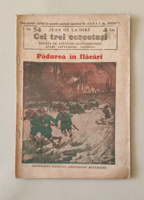 Jean de la Hire - Cei trei cercetași - Nr. 54 Pădurea &icirc;n flăcări