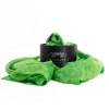 Eșarfă Mătase Naturală Unisex Artemide Verde Deschis 190x60cm, Imprimeu Floral, Made in Italy