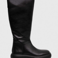Vagabond Shoemakers ghete de piele JANICK femei, culoarea negru, cu platforma, 5439.101.20