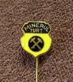 Insigna fotbal - &quot;MINERUL&quot; TURT (varianta 2)