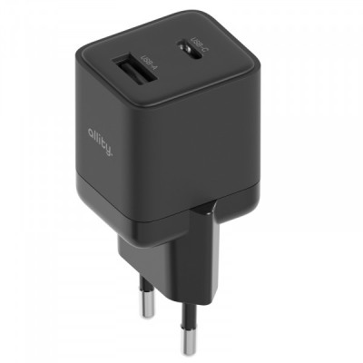 Incarcator Retea Allity. ATC-01-30WAC Mini, 30W, 3A, 1 x USB-A - 1 x USB-C, Negru foto