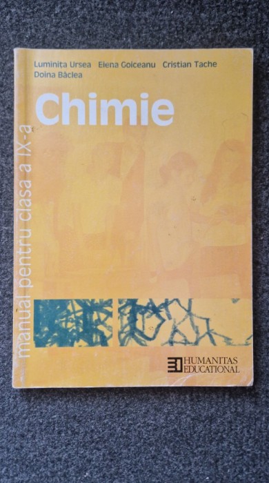 CHIMIE MANUAL PENTRU CLASA A IX-A - Ursea