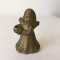 Figurina din bronz, inger-suport lumanari, deosebita, miniatura, 6,5 cm inaltime