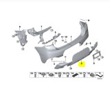 Capac bara spate BMW X2 (F39), 03.2018- model : M-Pack, gri,