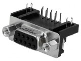 Conector D-Sub 9 Pin Soclu Mamă 90&deg; 5A 250V