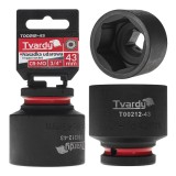 Cheie tubulara de impact in 6 puncte 3 / 4&quot;, 43 mm, Cr-Mo, Tvardy T00212-43