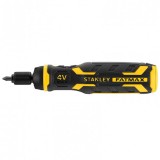 STANLEY. Surubelnita Fatmax cu acumulator integrat 4V 1.5Ah 300 rpm cuplu 0.9 Nm, suport magnetic, maner bimaterial