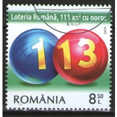 Romania 2019 - 113 ani Loteria, stampilata