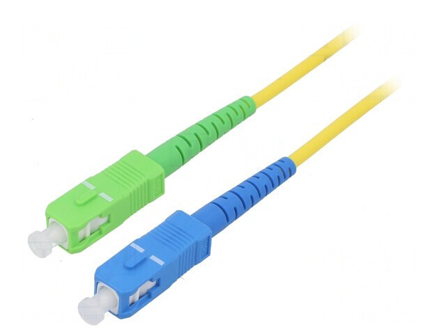 Patch cord fibră OS2 SC/APC-SC/UPC 10m galben LSZH