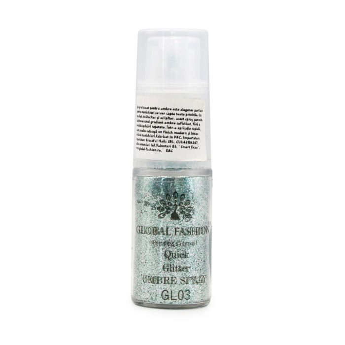 Spray uscat pentru ombre, pentru unghii, Glitter GL-03