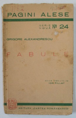 FABULE de GRIGORE ALEXANDRESCU , 1941 foto