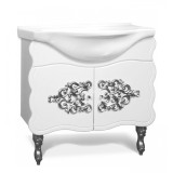 Masca Baie cu Lavoar MP Temptation Argintiu 87x90x51 cm MDF PAL 2 Usi