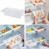 Cos de depozitare extensibil pentru frigider, alb 19.5x16x8 cm