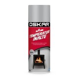 Spray vopsea acrilica, Oskar temperaturi inalte, argintiu, interior / exterior, 400 ml