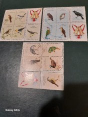 CUBA 1970-FAUNA-PASARI SERIE COMPLETA DE 15 TIMBRE NESTAMPILATE