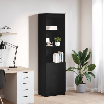 vidaXL Tablou Stejar negru 50x35x180 cm Lemn prelucrat foto