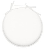 Pernă De Scaun Ronde Nelson 40X40 Cm, Culoare Alb, 100% Poliester