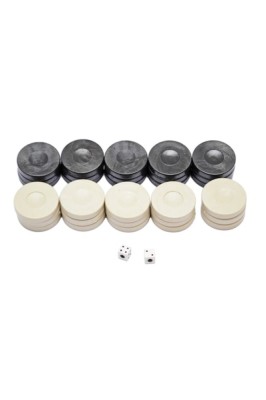 Dame din plastic pentru jocul de table, include zaruri foto
