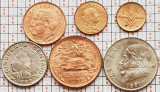 A042 Mexic set 6 monede 1, 5, 10, 20, 50 centavos 1 Peso 1967-1981 UNC, America de Nord