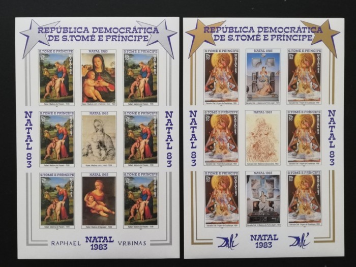 SAUTOME E PRINCIPE-CRCIUN 83-PICTURI-2 M/Sh,Nedantelate-MNH**-STP161C