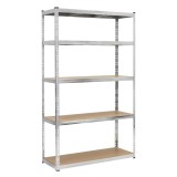 Raft metalic de depozitare cu 5 polite reglabile MDF, 1000 kg, gri