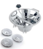 Cumpara ieftin Masina profesionala de pasat rosii, legume si fructe, diametru 33 cm, 3 site interschimbabile, inox