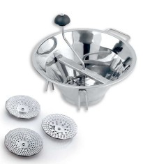Masina profesionala de pasat rosii, legume si fructe, diametru 33 cm, 3 site interschimbabile, inox MultiMark GlobalProd foto