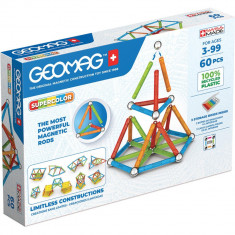 Joc de constructie Geomag, Magnetic Supercolor, 60 piese